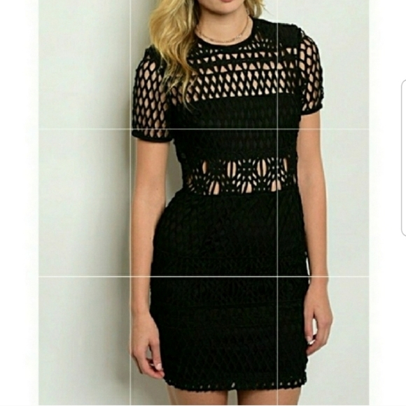 Accessories - Crochet black dress